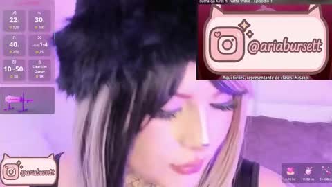 Snapshot of aria_bursett chatting on October 8, 5:10 pm Aria online show from October 8, 5:10 pm
