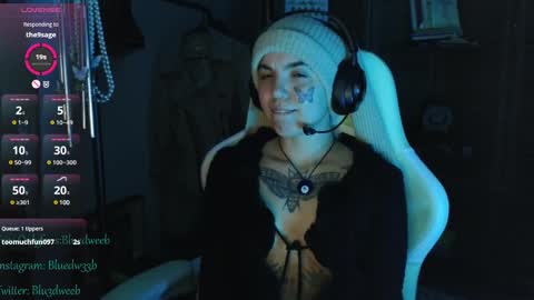 Snapshot of bluedweeb chatting on February 21, 11:01 am Blue online show from February 21, 11:01 am