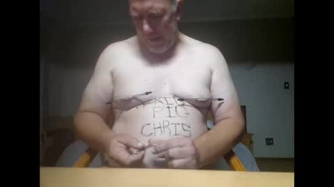 Chrispainpig torture bdsm masochist slave submissive hardcore anal CBT humiliation online show from April 22, 6:42 pm