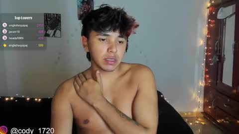 Snapshot of cody_evanss chatting on February 13, 12:13 am cody online show from February 13, 12:13 am