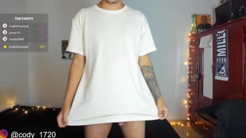 Snapshot of cody_evanss chatting on February 23, 6:01 pm cody online show from February 23, 6:01 pm