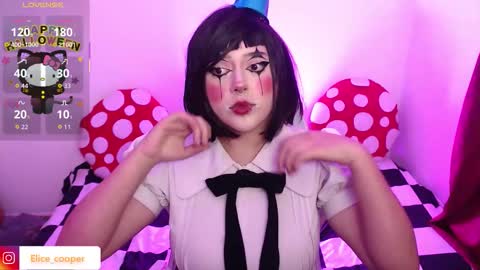 Snapshot of elicecooper chatting on October 31, 5:08 am Elice Cooper new account online show from October 31, 5:08 am