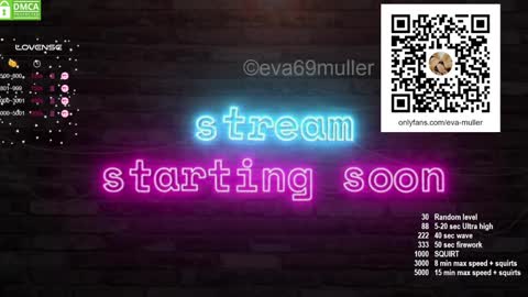 Snapshot of eva69muller chatting on December 19, 6:12 pm Eva next show 8pm CEST AMST online show from December 19, 6:12 pm