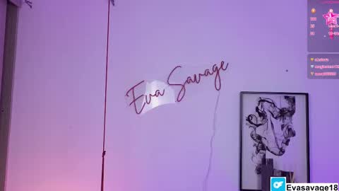 Snapshot of evasavage chatting on February 26, 11:15 pm EVA SAVAGEIm recovering from surgery. Ill see you in a couple of weeks. online show from February 26, 11:15 pm