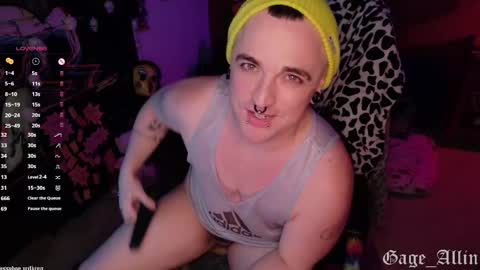 Snapshot of gage_allin chatting on October 24, 9:44 pm Gage Allin AKA Alpha Pussy online show from October 24, 9:44 pm
