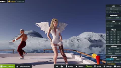 Snapshot of hikary__moon chatting on October 8, 7:00 pm Eva online show from October 8, 7:00 pm