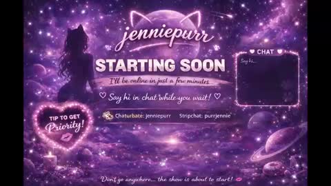 Snapshot of jenniepurr chatting on June 10, 7:35 pm Jennie online show from June 10, 7:35 pm