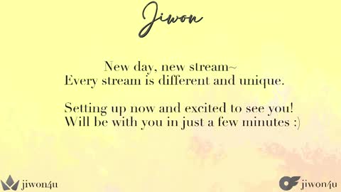 Jiwon online show from February 26, 12:25 pm