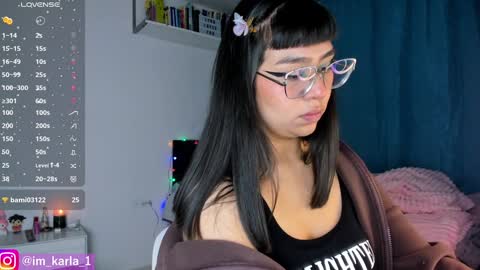 Snapshot of karla__1 chatting on January 7, 4:50 am Ill be on at sunday see u Lynn Could u help me to reach 100 Thmbs upp plssss Independent girl 3 online show from January 7, 4:50 am