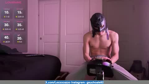 Snapshot of lexxxcazzo chatting on October 31, 8:04 am Dromaeosaurex online show from October 31, 8:04 am