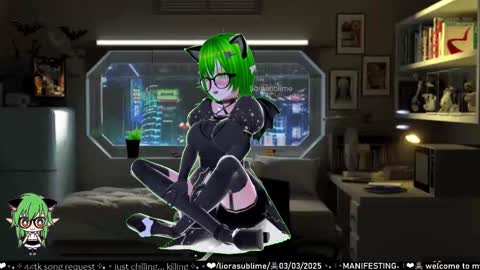 Snapshot of liorasublime chatting on March 4, 3:22 am im Liora uwu online show from March 4, 3:22 am