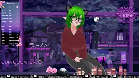 Snapshot of liorasublime chatting on September 22, 3:52 am im Liora uwu online show from September 22, 3:52 am