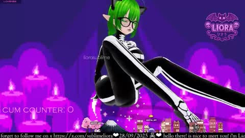 Snapshot of liorasublime chatting on September 29, 3:55 am im Liora uwu online show from September 29, 3:55 am