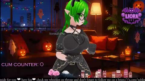 Snapshot of liorasublime chatting on October 6, 7:17 am im Liora uwu online show from October 6, 7:17 am