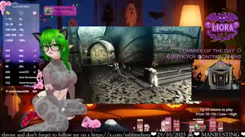 Snapshot of liorasublime chatting on October 30, 4:58 am im Liora uwu online show from October 30, 4:58 am