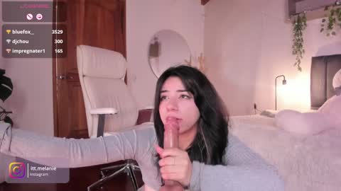 Snapshot of melanie_owo chatting on December 26, 4:47 pm Melanie online show from December 26, 4:47 pm
