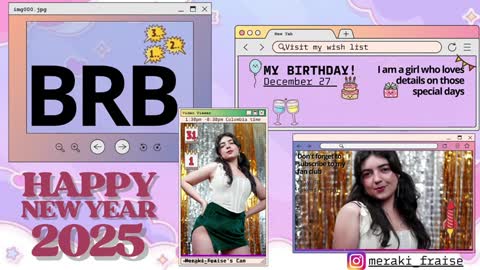 Snapshot of meraki_fraise chatting on December 31, 12:54 am online show from December 31, 12:54 am