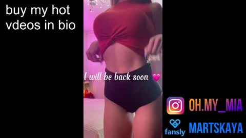 Snapshot of mia4sin chatting on October 5, 8:34 am Mia Martskaya online show from October 5, 8:34 am