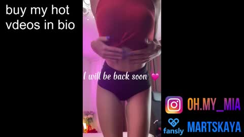 Snapshot of mia4sin chatting on October 7, 9:50 am Mia Martskaya online show from October 7, 9:50 am