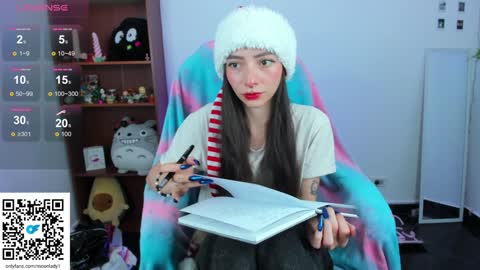 Snapshot of moonlady_ chatting on December 15, 9:09 pm MOON  online show from December 15, 9:09 pm