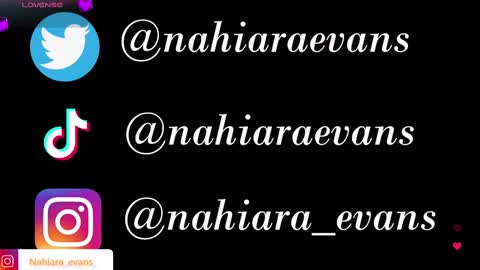 NAHIARA EVANS online show from September 13, 11:10 am