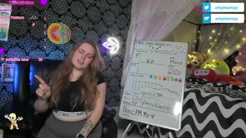 ArtsyHeartsyy online show from December 13, 2:10 am