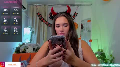 Snapshot of pussy__warrior chatting on October 28, 1:58 pm Eva  please thumbs up me  online show from October 28, 1:58 pm