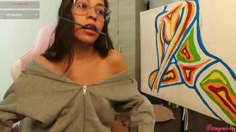 Snapshot of samyonichan chatting on December 6, 4:58 am Special show on 17 december and 23 UwU online show from December 6, 4:58 am