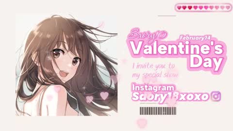 Snapshot of saory10 chatting on February 15, 9:27 am S A O R Y 3 online show from February 15, 9:27 am