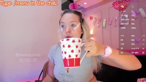 SaraAvila  online show from February 21, 8:38 pm