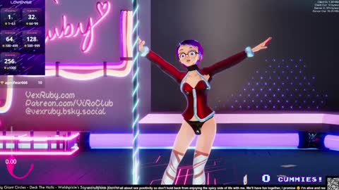 Snapshot of vexruby chatting on December 14, 2:12 am Vex Ruby online show from December 14, 2:12 am