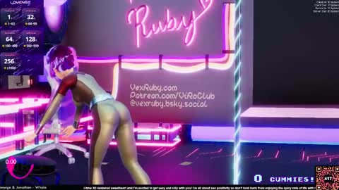 Snapshot of vexruby chatting on February 22, 2:06 am Vex Ruby online show from February 22, 2:06 am