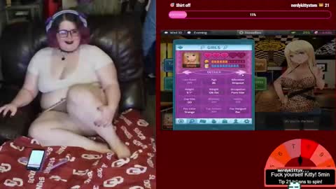 Nerdykitty online show from March 3, 1:12 am