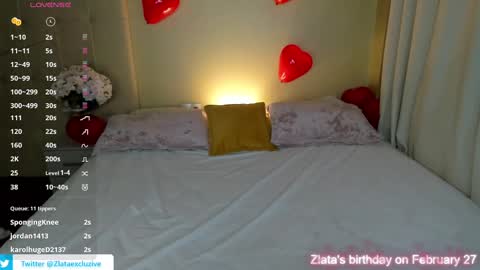 Zlata  Mon Tue Thu Fri Sun Sa GMT 3 0000pm - 0600pm  online show from February 19, 11:46 pm