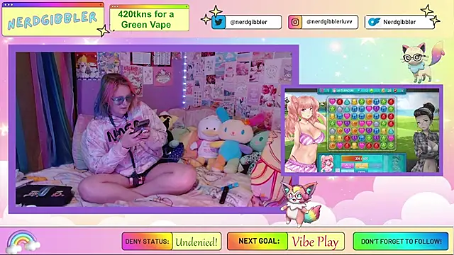 Snapshot of nerdgibbler chatting on July 5, 4:25 pm nerdgibbler online show from July 5, 4:25 pm