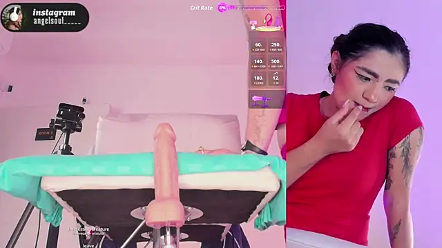 Snapshot of Angelst__ chatting on October 6, 6:55 am Angelst online show from October 6, 6:55 am