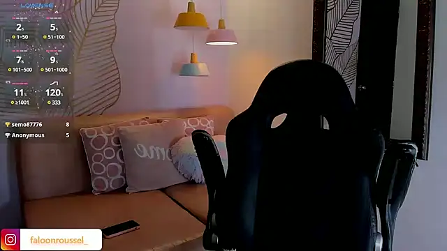 Snapshot of FaloonRoussel chatting on January 15, 9:20 pm FaloonRoussel online show from January 15, 9:20 pm