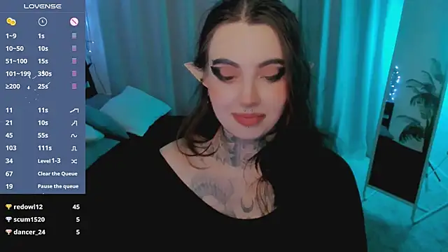 Snapshot of Dixi_Pixi_ chatting on March 8, 8:55 am Dixi Pixi online show from March 8, 8:55 am