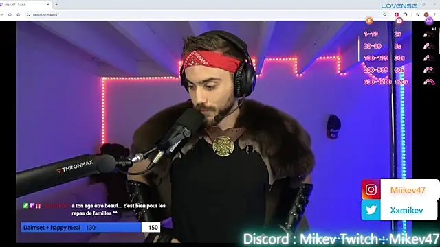 Snapshot of Mikev chatting on September 11, 6:08 pm Mikev online show from September 11, 6:08 pm