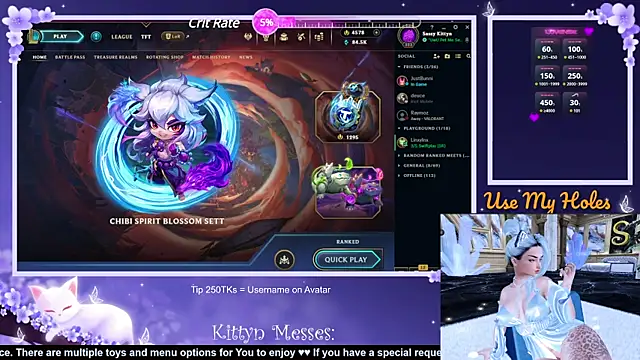 SassyKittyn online show from January 10, 6:20 am