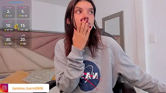 Snapshot of JasmineHarris chatting on February 5, 11:44 am JasmineHarris online show from February 5, 11:44 am