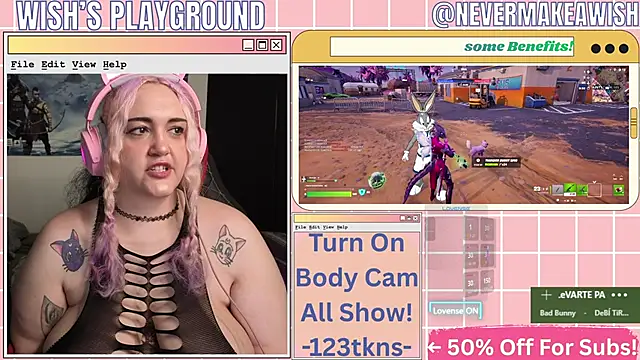 nevermakeawish online show from April 9, 9:15 am