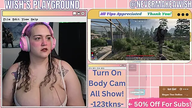 Snapshot of nevermakeawish chatting on April 30, 11:38 am nevermakeawish online show from April 30, 11:38 am