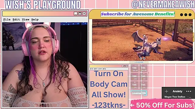 Snapshot of nevermakeawish chatting on May 1, 10:53 am nevermakeawish online show from May 1, 10:53 am