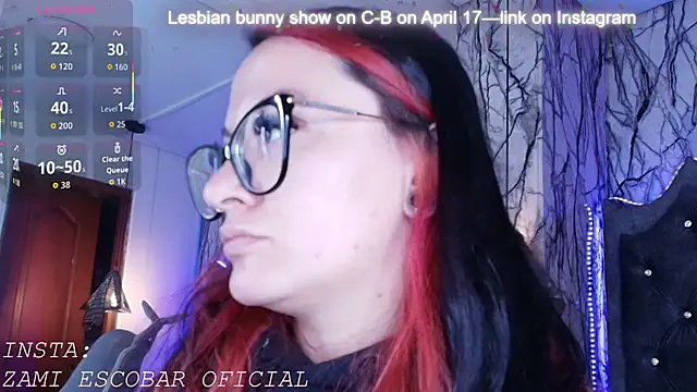 Zami Escobar of online show from April 13, 6:35 pm