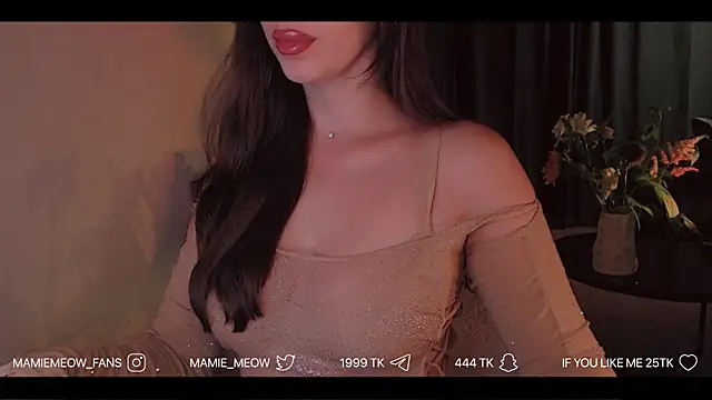 Snapshot of Mamiemeow chatting on July 8, 1:59 pm Mamiemeow online show from July 8, 1:59 pm