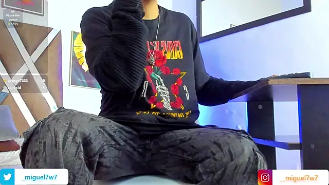   Miguel7w7 online show from January 13, 7:30 pm