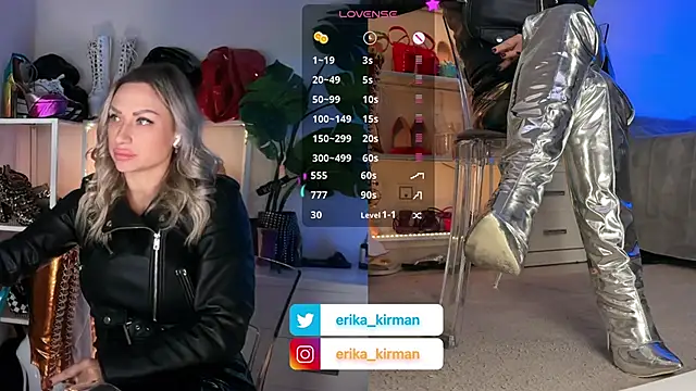 Erika Kirman online show from January 19, 2:21 pm