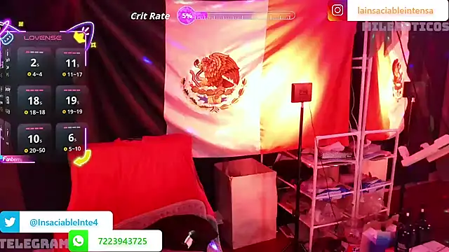 Snapshot of LaInsaciableIntensa chatting on October 24, 2:08 am LaInsaciableIntensa online show from October 24, 2:08 am