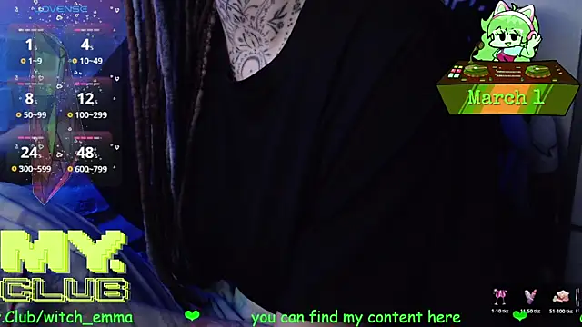 Witch Emma online show from March 1, 9:00 am